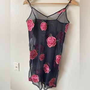 See-through slip dress